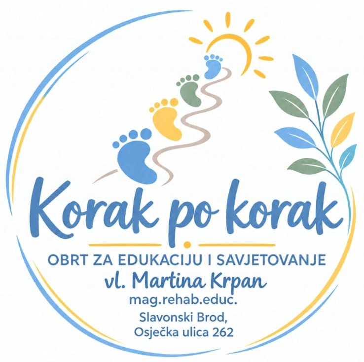 Logo Korak po korak – obrt za edukaciju i savjetovanje, vl. Martina Krpan, mag.rehab.educ.